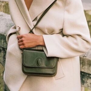 Rouje Bibi Bag Crossbody Green Mini Shoulder Bag Leather